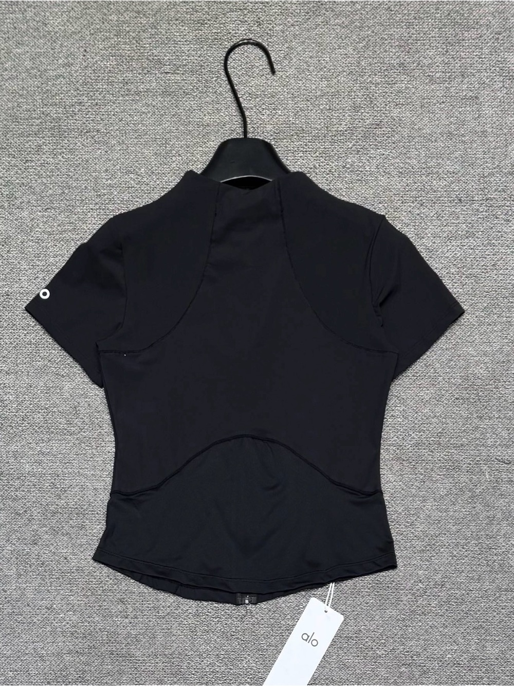 Alo Black Zip-Up Athletic Top + Skort Set - Picture 6 of 6